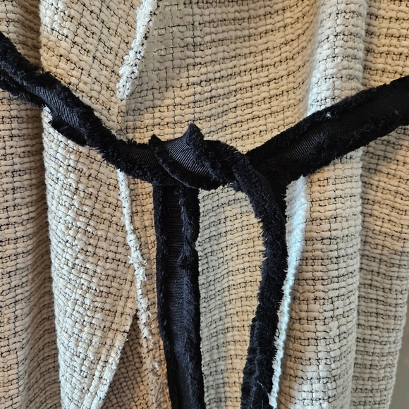 Theory Tweed Relaxed Open Front Pockets Belted Casual Women's Jacket Size XS. - Picture 12 of 15